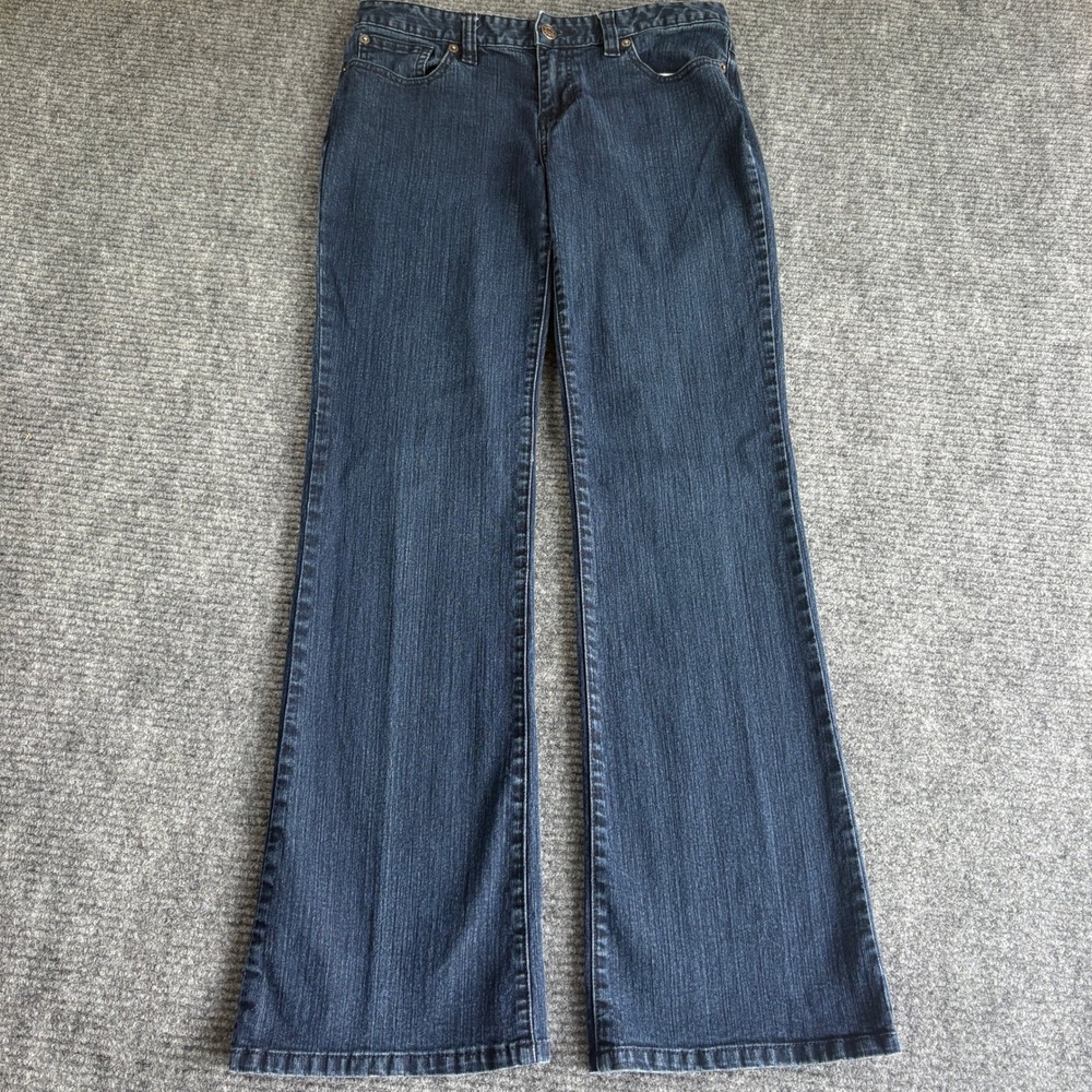 Nicole Miller Womens Bootcut Jeans Dark Wash Blue Mid Rise Size 8 14X285SM